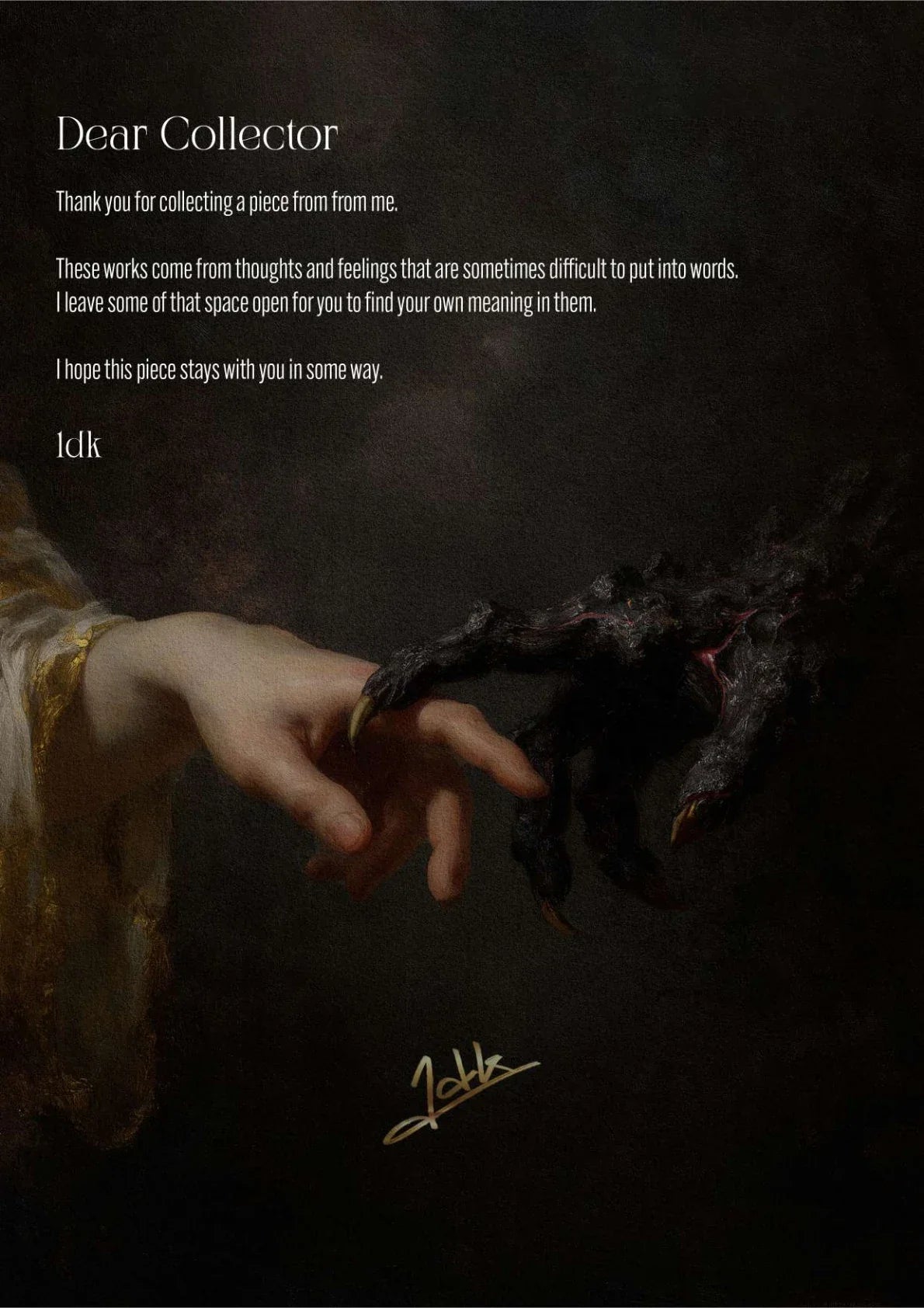 When the Sun Died — A letter from the artist