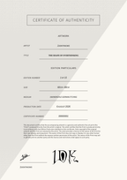 The Shape Of Overthinking — Certificate of Authenticity